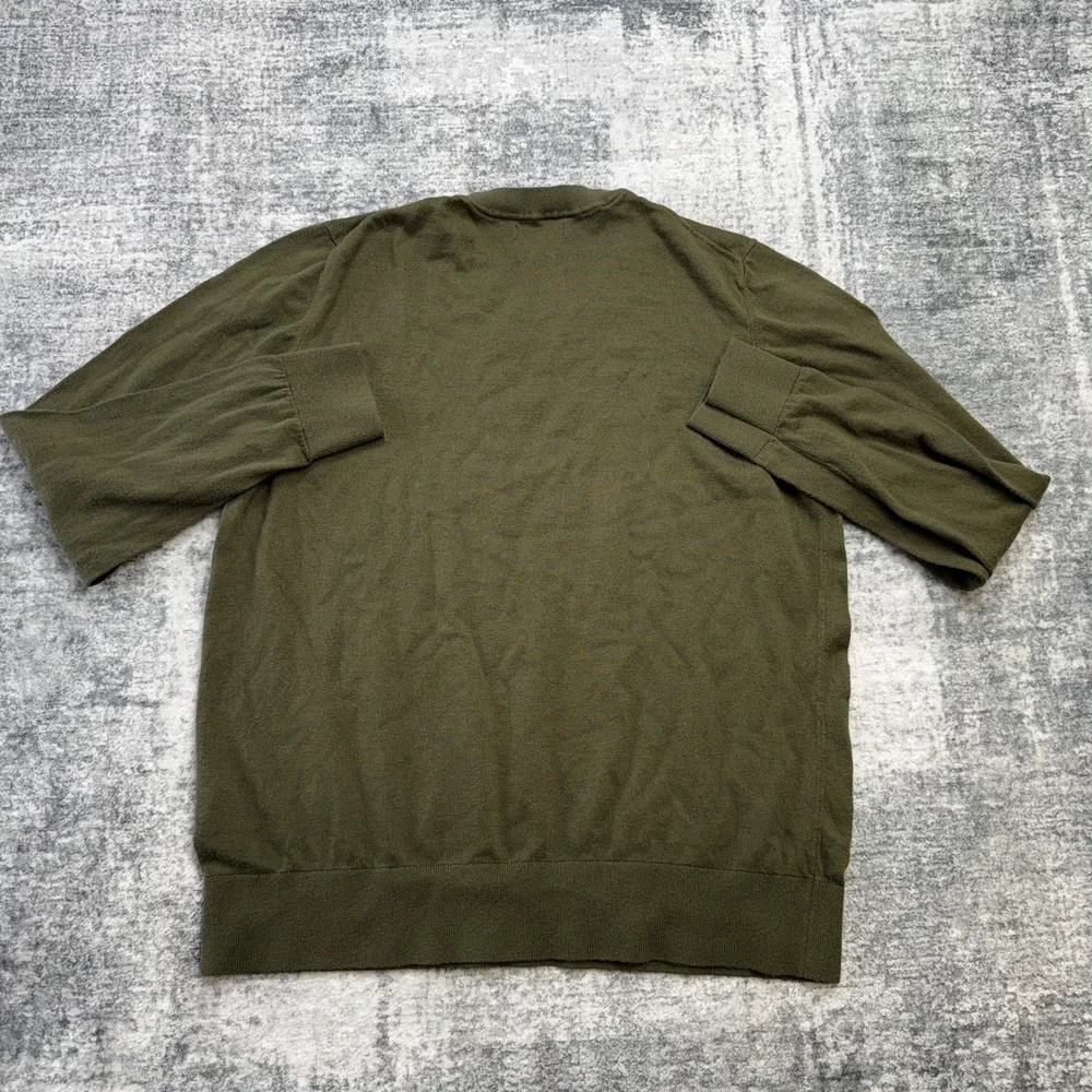 Quince Sweater Womens XL Olive Green‎ Lightweight Cotton Cashmere Crewneck Knit